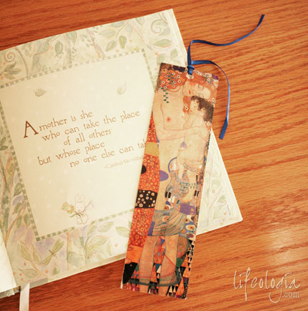 three-stages gustav klimt-bookmark